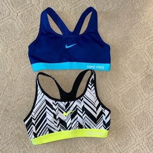 Bundle of 2 Nike Pro Padded Sports Bra